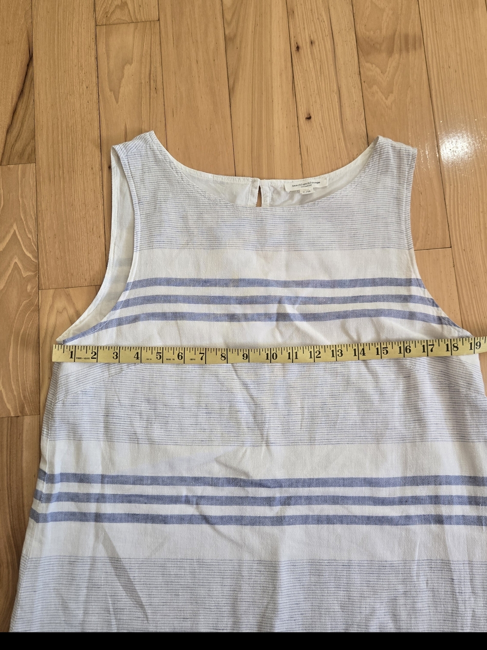 Beachlunchlounge "Alina" Striped Linen Blend Shift Dress - Picture 3 of 6